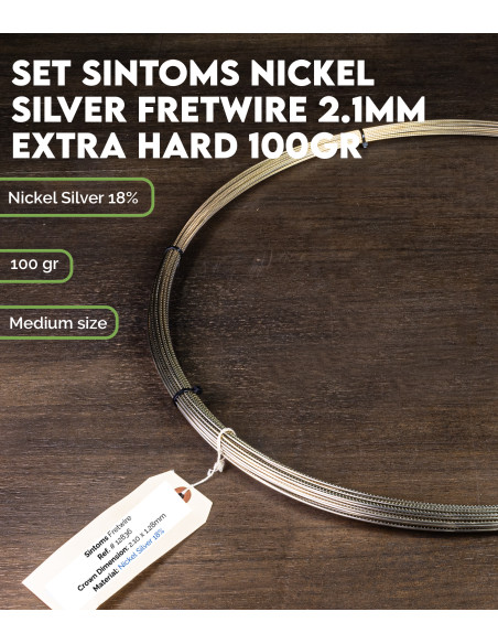 Buy Set Sintoms Nickel Silver Fretwire 2.1mm extra hard 100gr