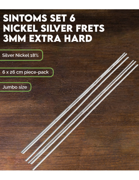 Set de 6 Frettes SINTOMS Maillechort 3mm extra dur