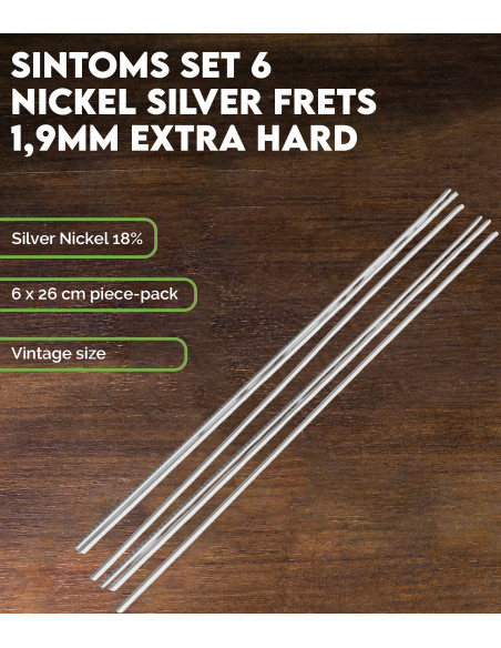 SINTOMS Set 6 of Nickel Silver frets 1,9mm extra hard