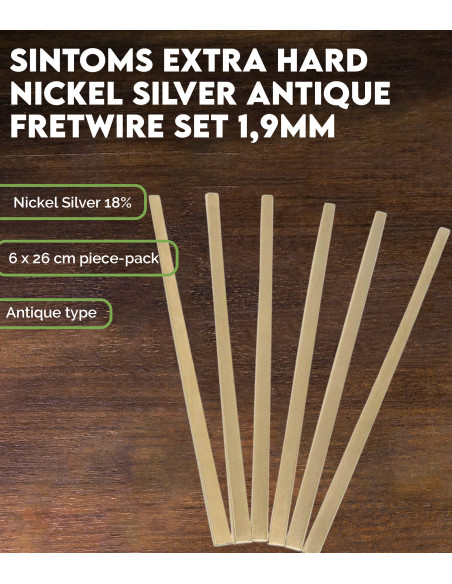 Sintoms extra hard Nickel Silver antique Fretwire Set 1,9 mm
