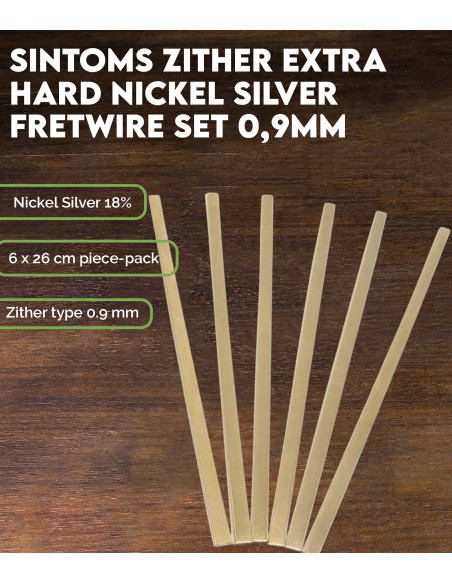 Sintoms Zither extra hard Nickel Silver Fretwire Set 0,9 mm