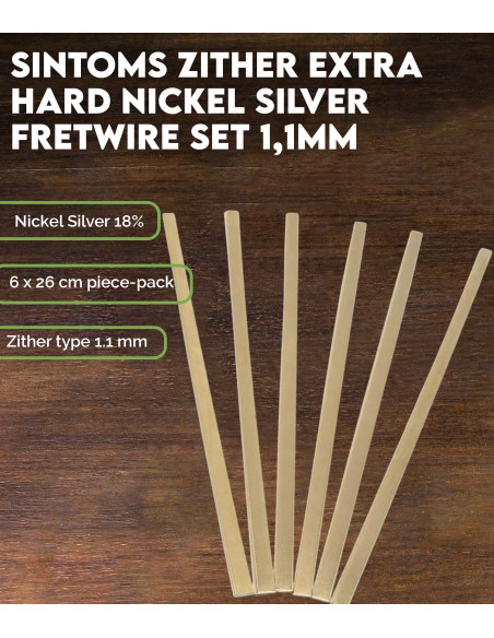 Set de Frettes Alpaca extra dur Zither Sintoms 1,1 mm
