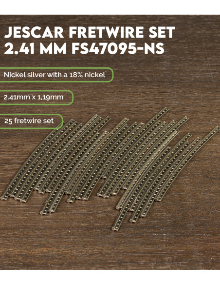 Jescar Frets Set 2.41 mm FS47095-NS | Maderas Barber