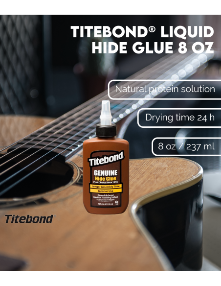 Características Titebond® Cola Animal Líquida 8 oz