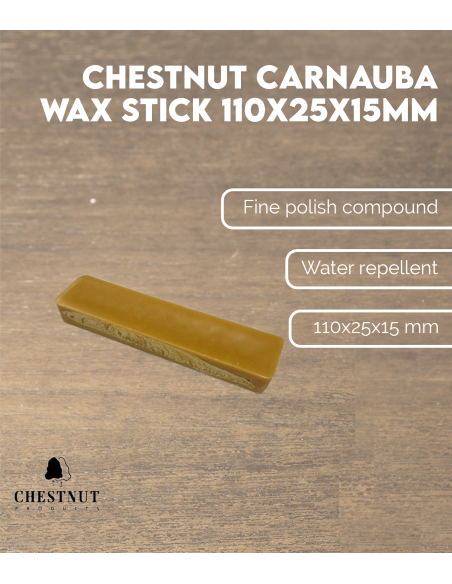 Características Stick de cera de carnauba Chestnut (110x25x15mm)
