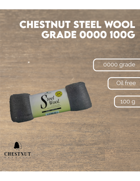 Laine d'Acier 0000 Chestnut (100 gr)