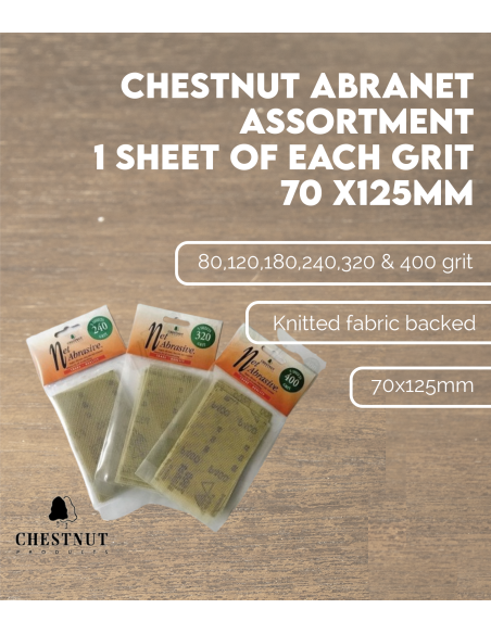 Jeu de 6 feuilles type Abranet Chestnut (70x125mm)