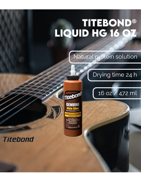 Características Titebond® Cola Animal Líquida 16 oz