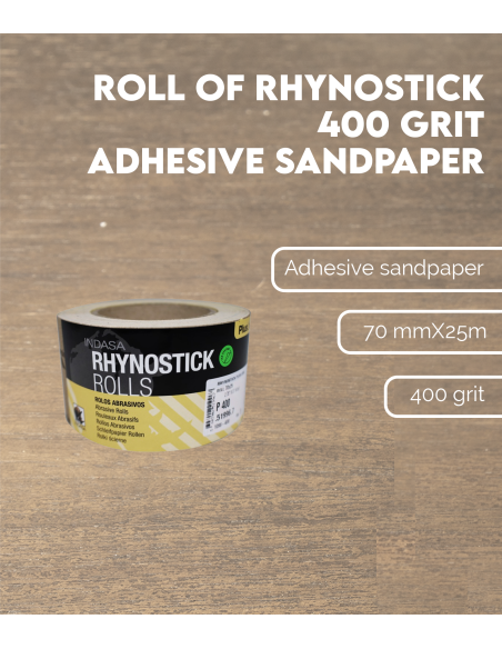 Rouleau Papier Abrasif Adhésif Rhynostick grain 400