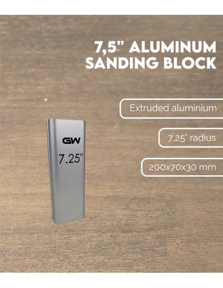 7,5" Aluminum Sanding Block | Maderas Barber