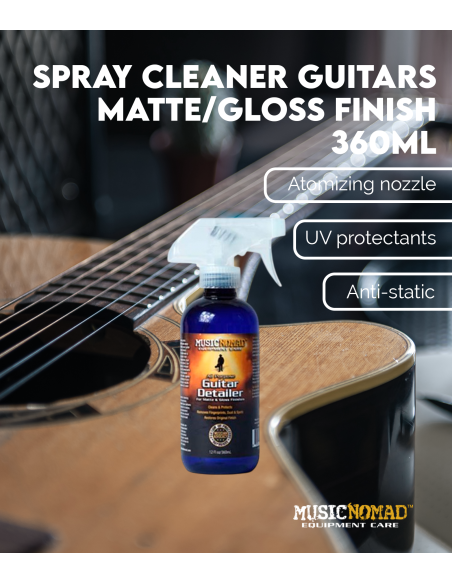 Spray nettoyant pour guitares finition mat/brillant 360ml