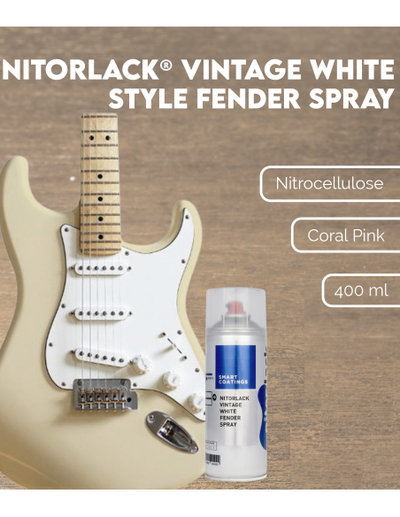 NITORLACK® Vintage White Style Fender Spray (400ml) | Maderas Barber