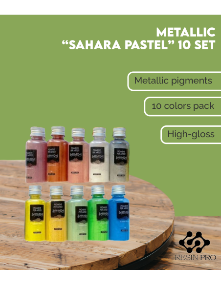 Características Kit de 10 Pigmentos Metálicos «Sahara Pastel»