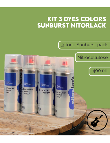 Kit 3 Dyes Colors Sunburst NITORLACK | Maderas Barber