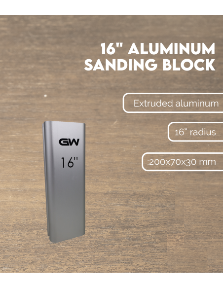 Bloc de ponçage en aluminium rayon 16"
