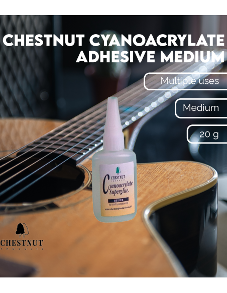 Chestnut Cyanoacrylate Adhesive Medium (20g) | Maderas Barber