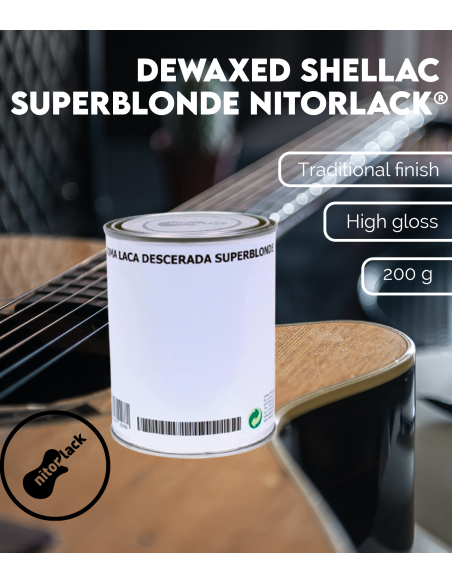 Dewaxed Shellac Superblonde NITORLACK® (0,2kg) | Maderas Barber