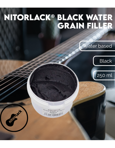 Grain Filler à l'Eau Noir NITORLACK® (250 ml)