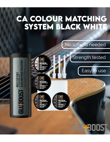 CA Colour Matching System Black, White GluBoost | Maderas Barber