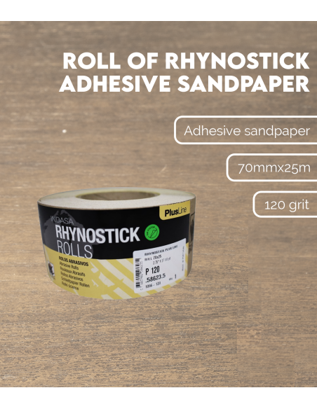 Rouleau Papier Abrasif Adhésif Rhynostick grain 120