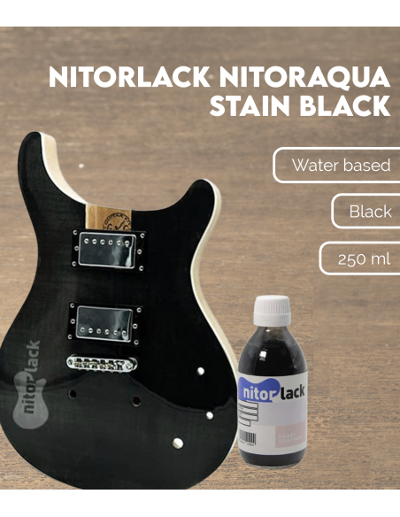 Nitorlack NitorAqua Stain Black | Maderas Barber
