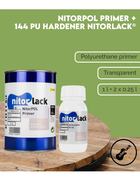 Base de Finition NITORPOL (1l) + Durcisseur PU 144 NITORLACK® (2x0,25 l)