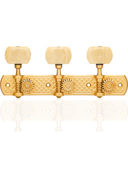 Aparicio Classical Guitar Machine Head Toledo Model 24K Matte Gold/Ivory
