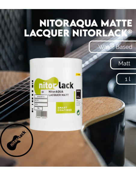 NITORAQUA Matte Lacquer NITORLACK® (1l) | Maderas Barber