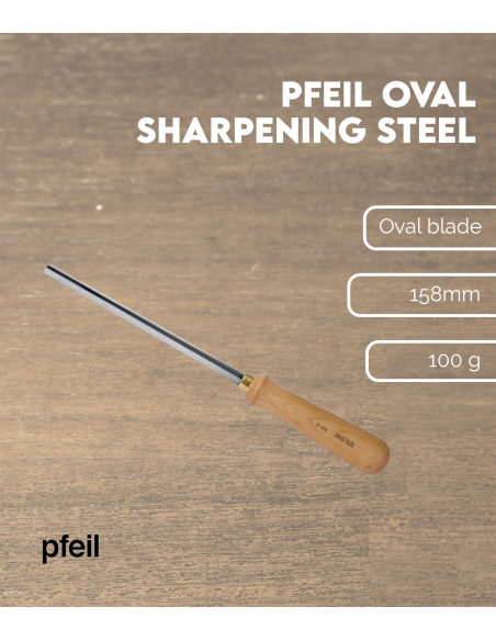 Pfeil Oval Sharpening Steel (160mm) | Maderas Barber