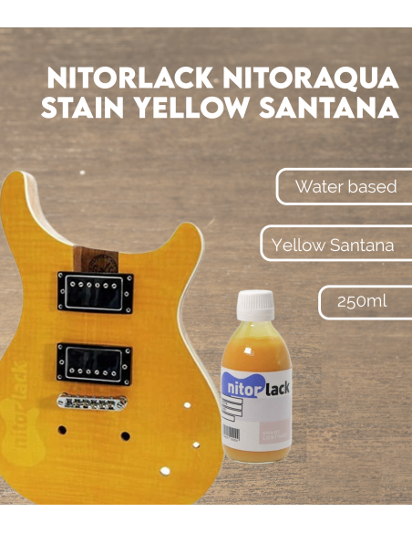 Colorant à base d'eau Nitorlack modèle Nitoraqua couleur jaune santana
