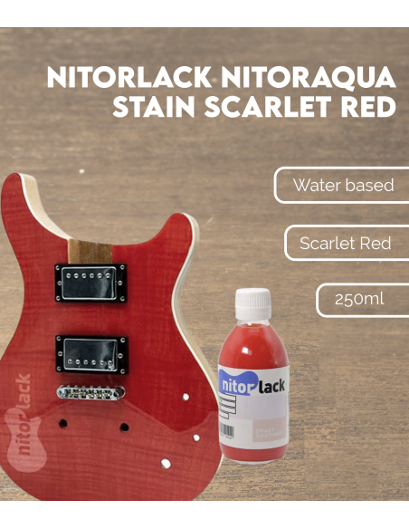 Colorant à base d'eau Nitorlack modèle Nitoraqua couleur rouge écarlate