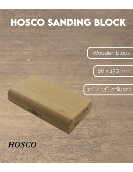 Hosco sanding block 10" / 12" radius | Maderas Barber