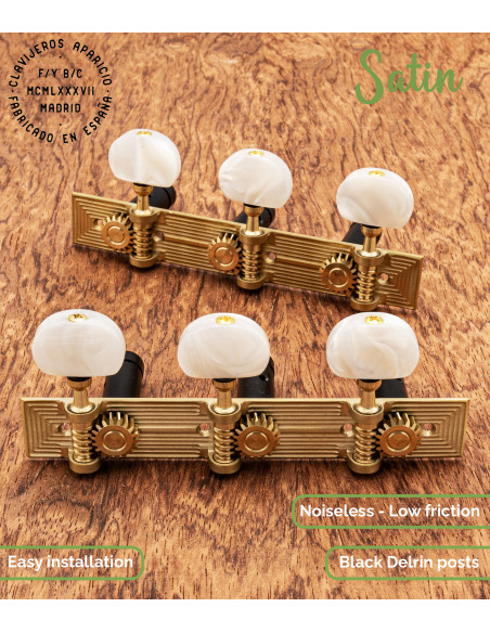 Mécanique Aparicio Guitare Classique Modèle Teruel Satin/Nacré | Maderas Barber