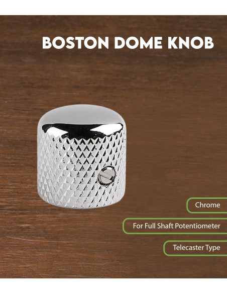 Bouton Boston chrome style dôme