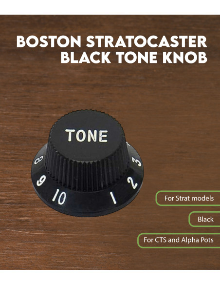 Características Botón Stratocaster Negro Tono Boston