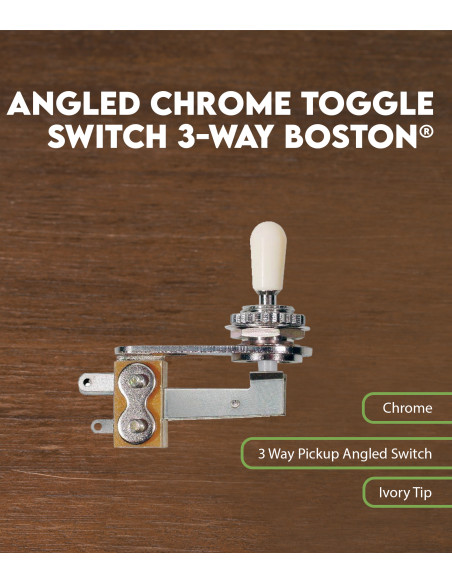 Angled chrome toggle switch 3-way Boston® | Maderas Barber