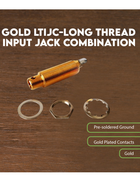 Jack Socket Gold LTIJC-Long Thread Input Jack Combination
