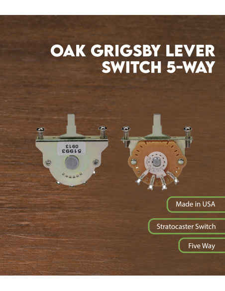 Oak Grigsby lever switch 5-way | Maderas Barber
