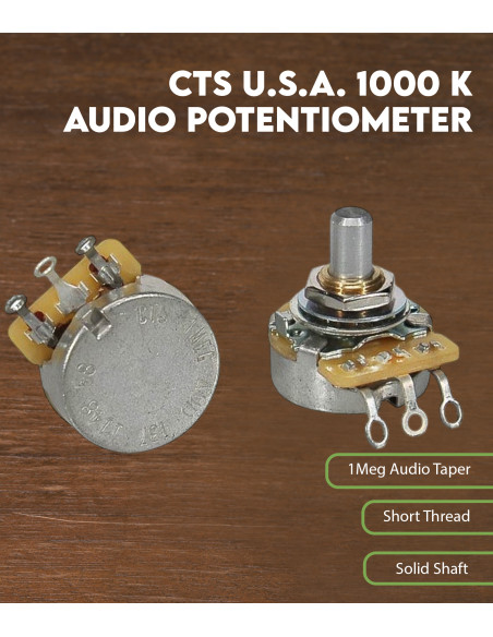 CTS U.S.A. 1000 K audio potentiometer | Maderas Barber