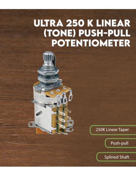 Potentiomètre push-pull ultra 250 K audio