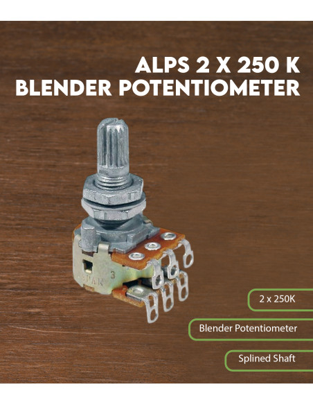 Potentiomètre ALPS 2 x 250 K blender