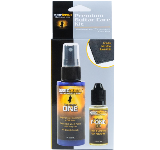 Guitar cleaner polish, fretboard oil and cloth pack | Maderas Barber