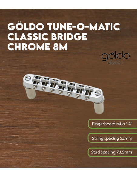 Tune-O-Matic Classic Bridge Chrome 8m