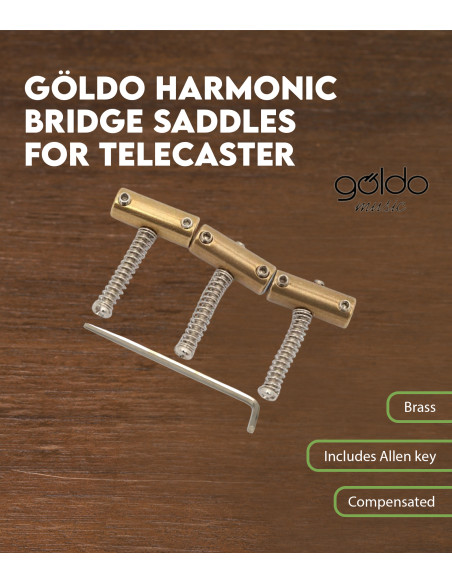 Göldo Harmonic Sellettes de Chevalet pour Telecaster | Maderas Barber