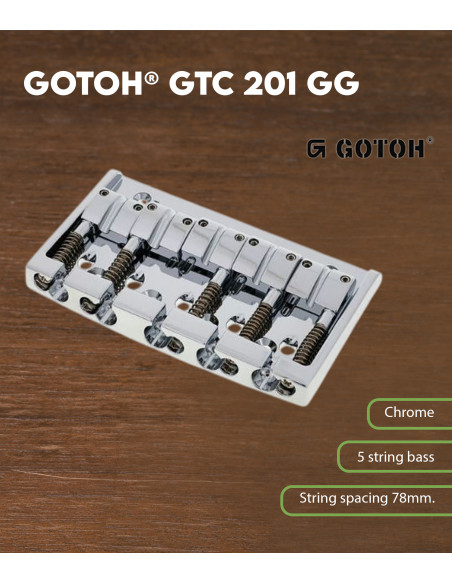 Características Puente para bajo eléctrico Gotoh 404BO-5