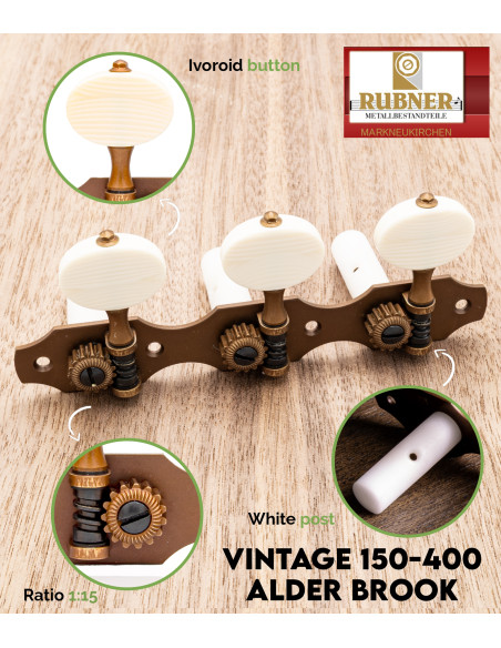 Clavijero Rubner Vintage 150-400 Alder Brook Guitarra Clásica | Maderas Barber