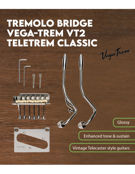 Pont tremolo Vega-Trem VT2 Teletrem Classic