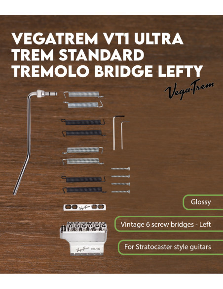 Chevalet Trémolo Vegatrem VT1 Ultra Trem Standard pour Gauchers