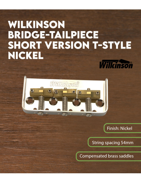 Características Puente Guitarra Eléctrica Wilkinson Estilo-T corto Níquel