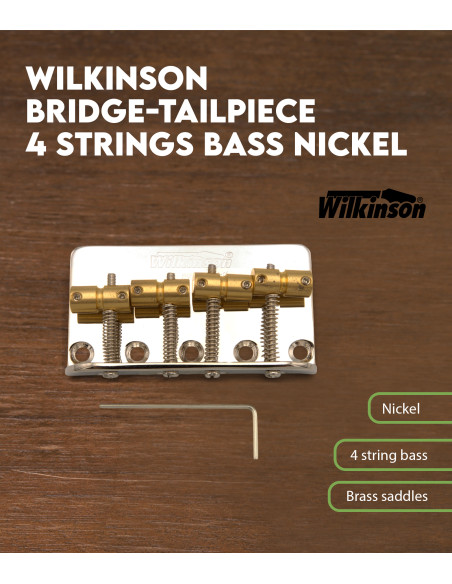 Wilkinson bridge-tailpiece bass bb-wbbc-n